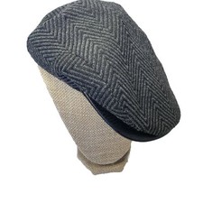 Stacy Adams Cabbie Newsboy Hat  Cap Size L / XL Gray Black