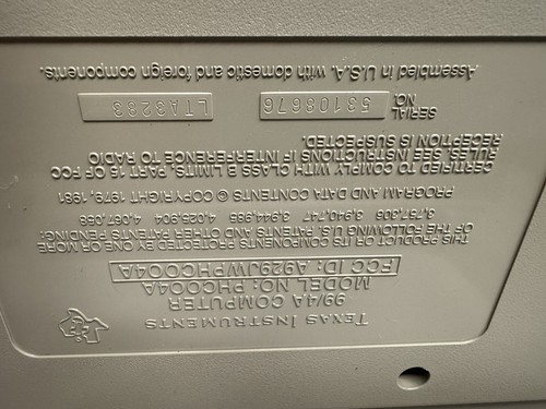 Consola de sistema informático TI-99/4a Texas Instruments 1983 de colección - Imagen 11 de 24