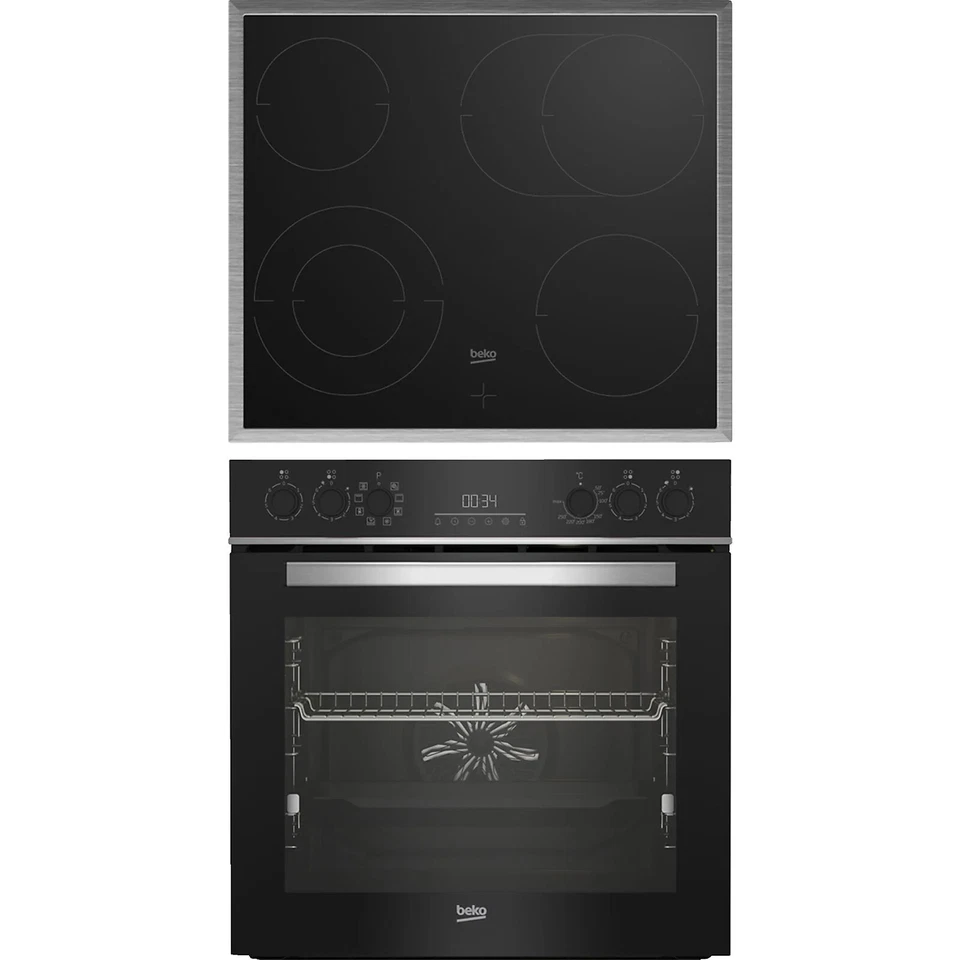 Beko Einbau Herdset 72L Glaskeramikfeld AeroPerfect SteamShine Teleskopauszug - Bild 3 von 4