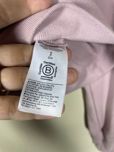 Athleta Retroterry Sweatshirt mit Rundhalsausschnitt in Smoked Mauve sportlich Gr. SP - Bild 4 von 6