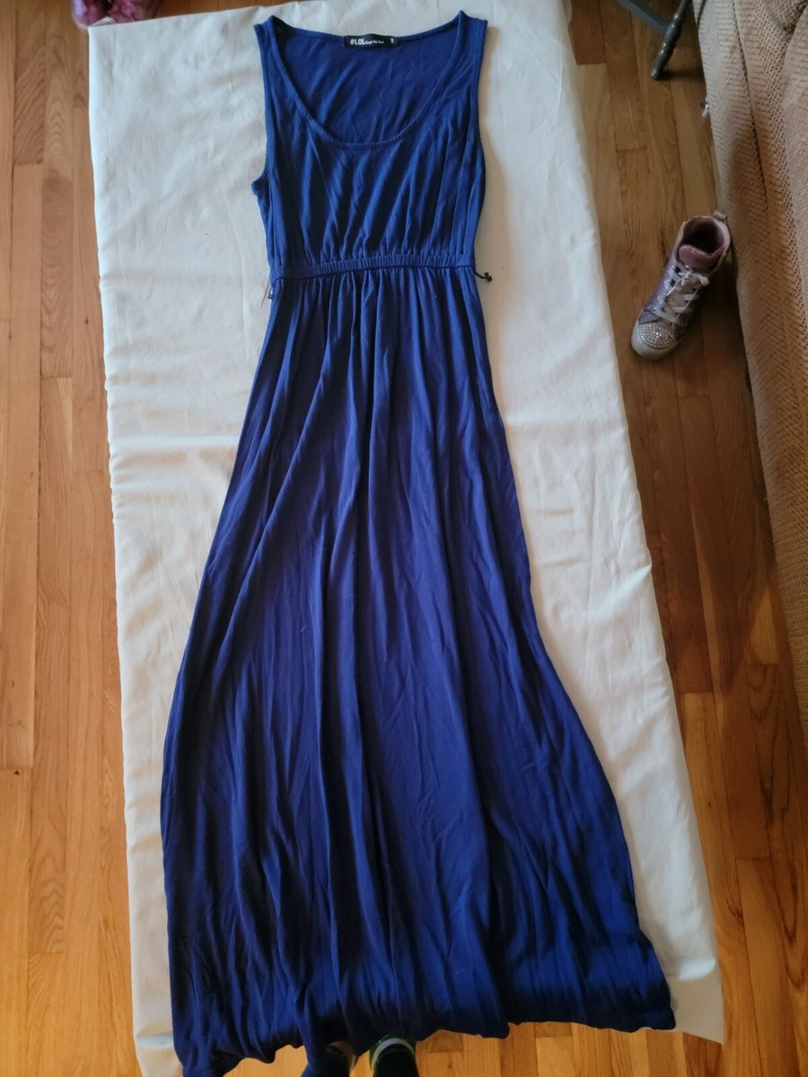 navy blue maxi tank dress Amazon Essentials Women's Navy Blue Tank Waisted Maxi Dress Size M