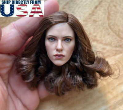 1/6 Scarlett Johansson Black Widow Head For 12'' Hot Toys PHICEN Female Figure