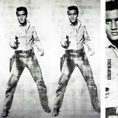 34W''x40H'' ELVIS 1963 by ANDY WARHOL - PRESLEY KING ROCK & ROLL CHOICES of CANVAS