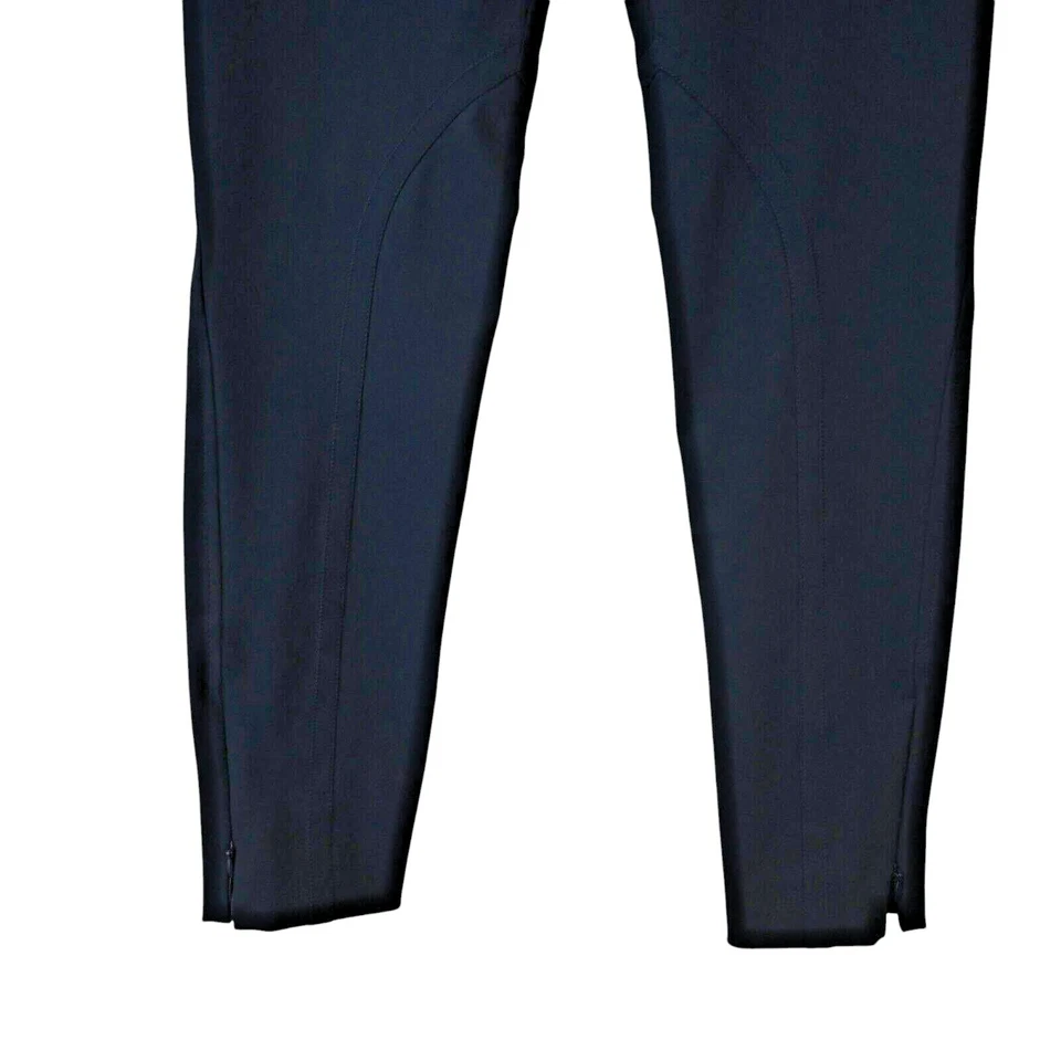 Calça Moto Stella McCartney Skinny Leg Tamanho 44 EUA 8 Cintura Média Azul Marinho Casual - Imagem 4 de 4