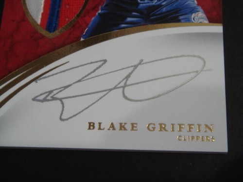 2014-15 Immaculate Blake Griffin Silver Ink Auto SICK Patch #32/75 JERSEY NUMBER - Picture 4 of 4