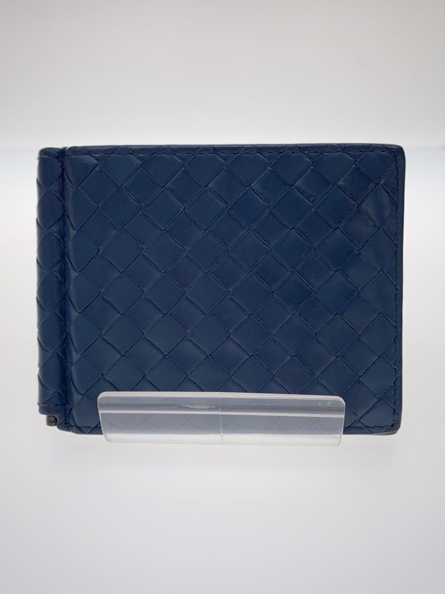 Bottega Veneta Navy Blue Leather Bifold Wallet for Men Japan Crafted