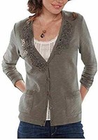 Cardigan Strickjacke Damen Von Eddie Bauer - Taupe Gr. S Neu