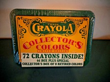 CRAYOLA COLLECTOR'S COLORS LIMITED EDITION 72 CRAYONS IN TIN SEALED