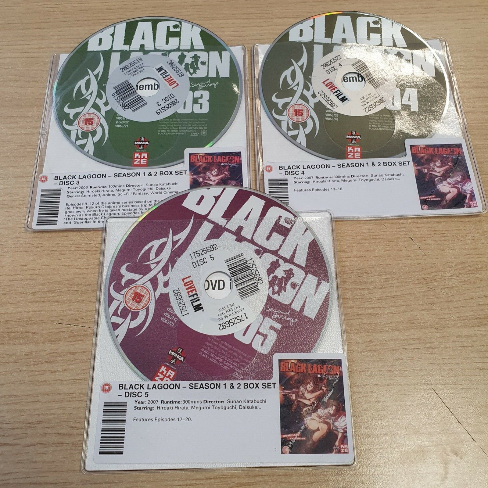 Black Lagoon Series 1 2 Complete Dvd 12 For Sale Online Ebay