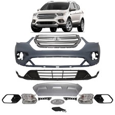 Fit For 2017 2018 2019 Ford Escape Front Bumper Cover With Grills And Fog Lamps