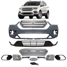 Fit For 2017 2018 2019 FORD Escape Front Bumper Cover With Grills And Fog Lamps