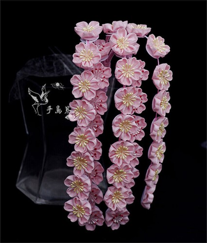 Japanese Kanzashi Cherry Tassel Hairpin Hair Stick Women Kimono Hair Accessories - Picture 3 of 9