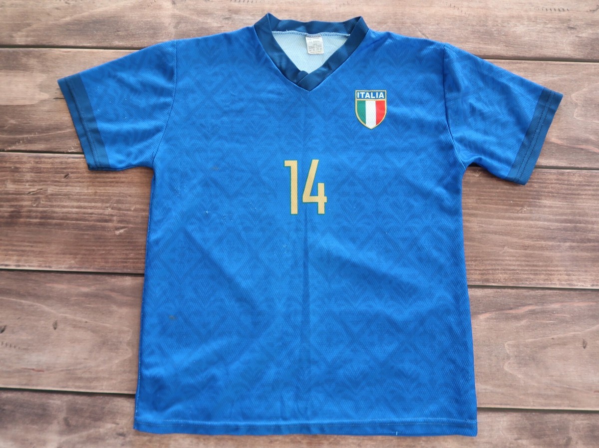 ✓Vintage Soccer Jersey Italy football shirt Chiesa #14 Italia