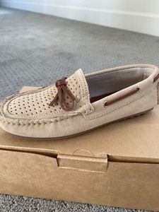 Nuevo En Caja Zara chicos perforado Tan Marrón Cuero Mocasines De Gamuza  Mocasines Talla 1.5 | eBay