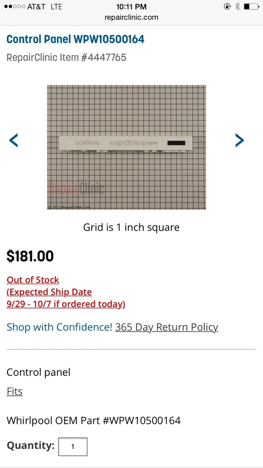 W10500164 Touchpad Touch Panel Pad White OEM FSP BRAND NEW !! ¡¡ Foto 2 de 4