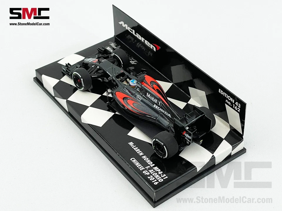 McLaren F1 MP4-31 #14 Fernando Alonso Chinese GP 2016 1:43 MINICHAMPS 530164314 - Image 3 of 4