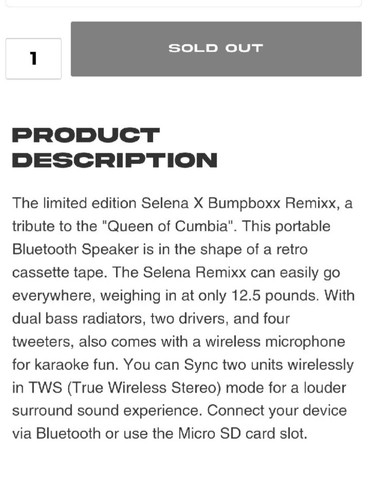 Selena BumpBoxx Remixx Bluetooth W/ Wireless Microphone New In Box - Picture 2 of 2