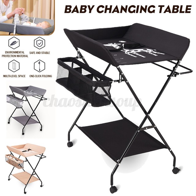 costway baby storage folding diaper changing table
