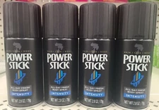LOT OF 4 CANS Power Stick "Intensity" Deodorant Body Spray 2.8 OZ - BRAND NEW