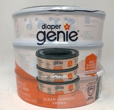 Diaper Genie 270 Count 3 Refills Clean Laundry Scent with Max Odor Lock