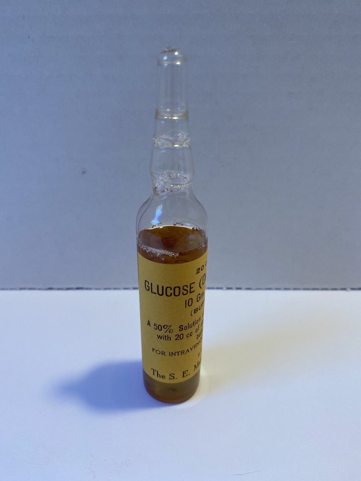 Vintage BNIB Old Stock Dextrose / Glucose Medical Glass Ampoules With