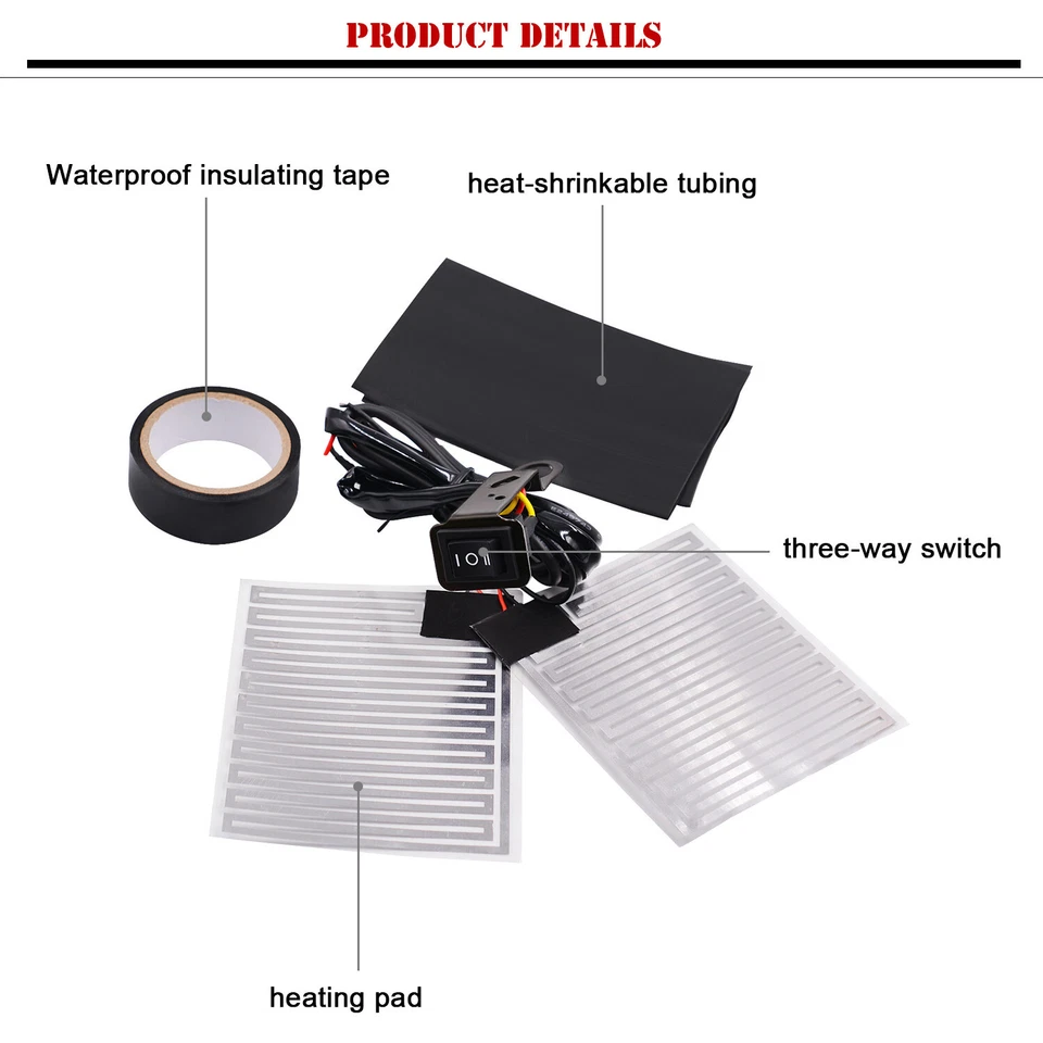 Electric Heated Motorcycle Hand Grips Adjustable Handlebar Cover Warmer Handle - Image 4 of 4