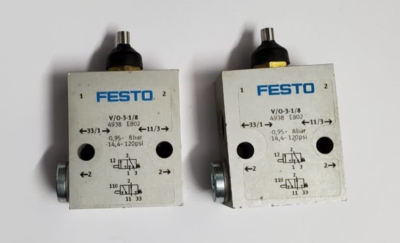 #ad FESTO Poppet Valve V O 3 1 8 Mechanically Actuated 8 Bar Pressure Transducer $150.00