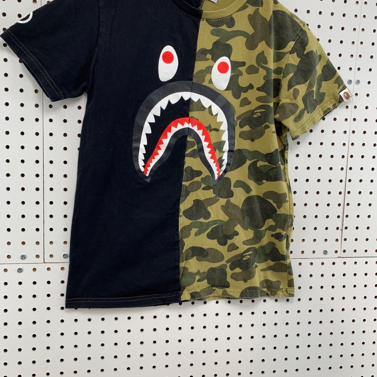 A Bathing Ape BAPE Black Gray White Authentic Camo T-Shirt