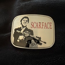 SCARFACE SILVER BELT BUCKLE