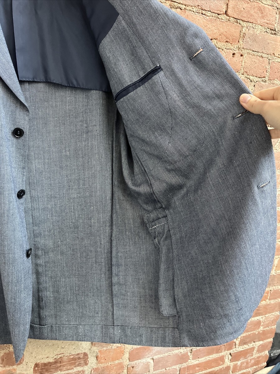 Vtg Ermenegildo Zegna Soft Men's Jacket Size 54, Blue