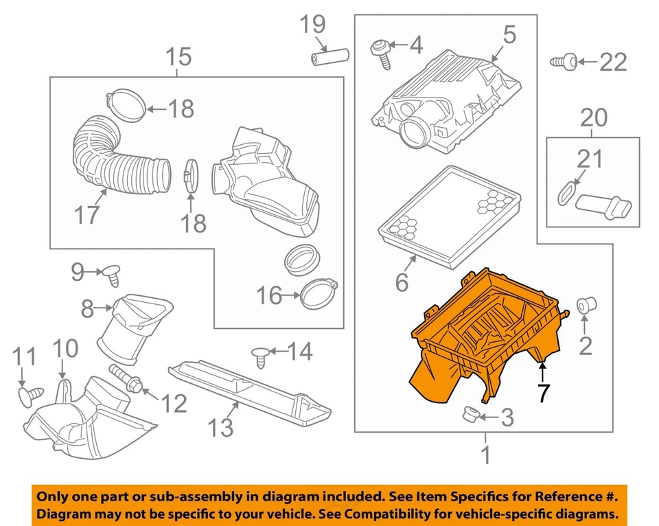Used Air Cleaner Assembly fits: 2012 Buick Regal 2.4 Grade A - Изображение 3 из 4