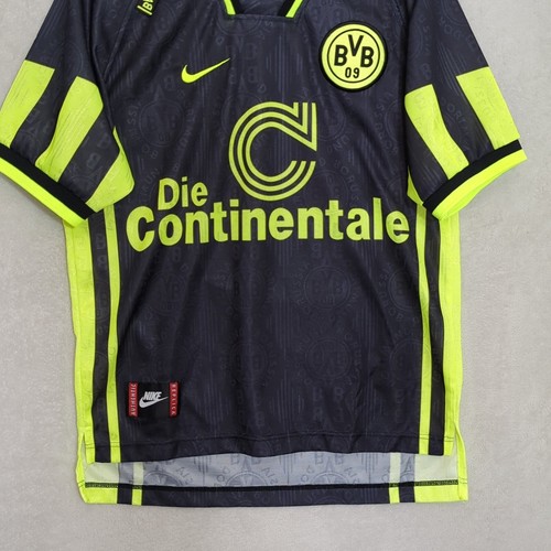 Vintage Borussia Dortmund Jersey #6 Sammer Away S Black Yellow Champions League - Picture 4 of 12
