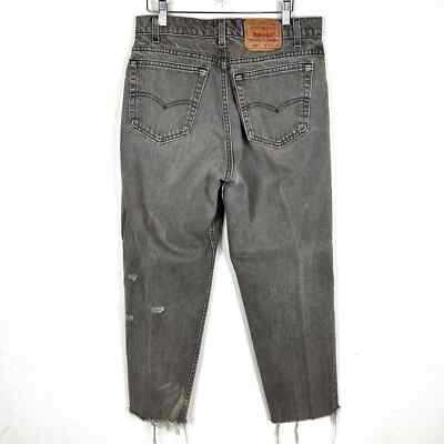 Levi's 560 グレー デニム　Used Levi's VTG USA 560 Frayed Distressed Clay Sandy Grey Jeans