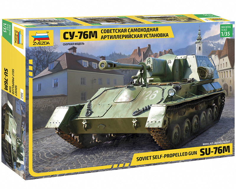 Zvezda Soviet self-propelled gun SU-76M 1:35 3662 modellismo