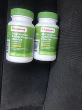 LOT OF 2 Glucosamine Sulfate Potassium Chloride for Joint Health 100 Tablets EA
