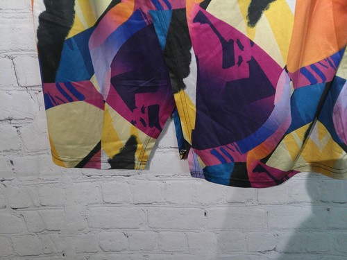 Womens Multi Color Chicme Short Sleeve Blouse Plus size 2XL - Picture 7 of 8