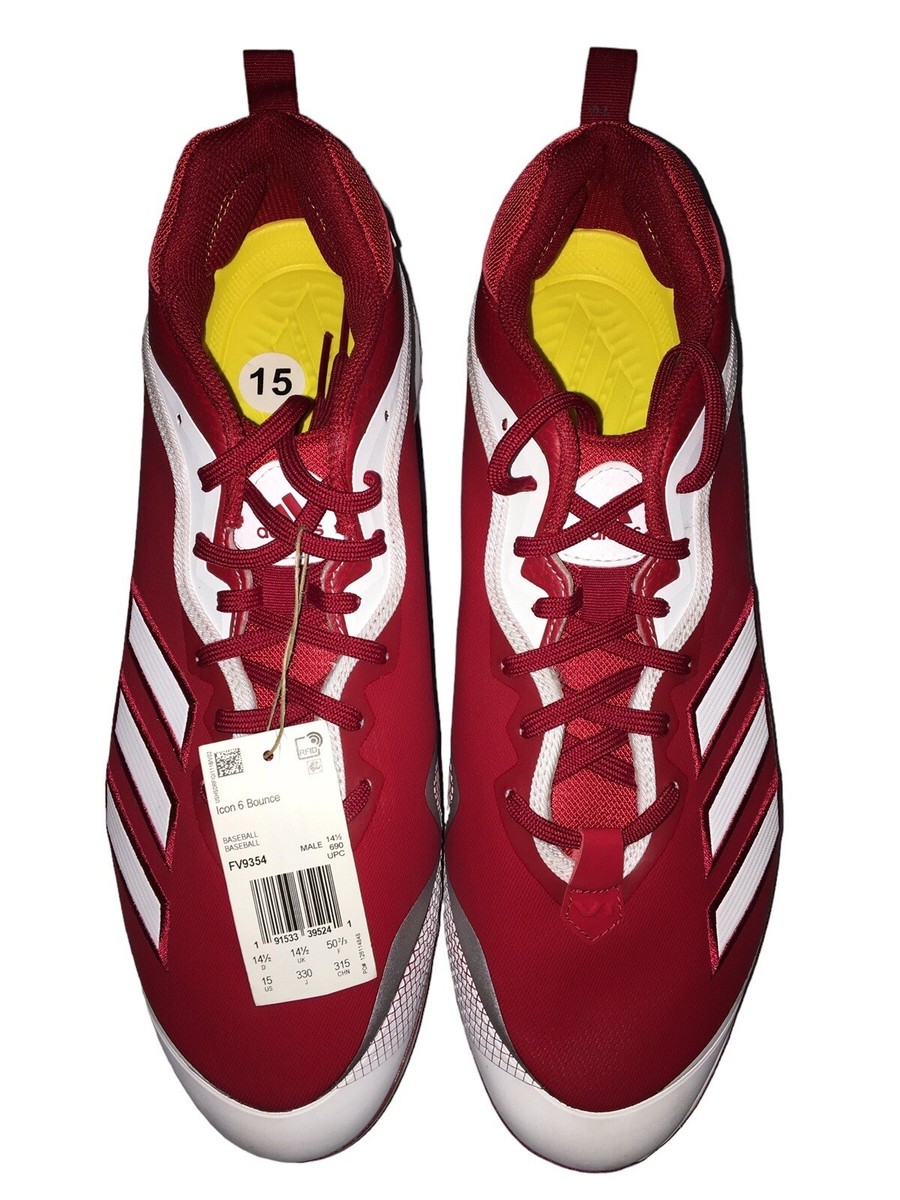 Adidas Icon 6 Bounce Mens Size US 15 Red/White Spikes  display picture 1