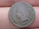 1864 L Indian Head Cent Penny, With L, Pointed Bust, VG/Fine Details