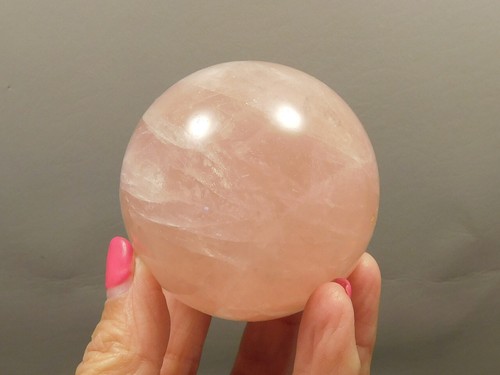 Star Rose Quartz Sphere 2.5 inch Pink Gemstone 63 mm Ball #O4 - 第 1/11 張圖片