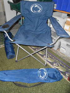 Penn State 34" Folding Metal Chairs Shoulder Pack Beaver Stadium Framed Photo NR