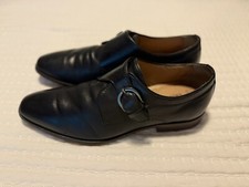 Johnston Murphy Buckle Monk Strap Black Leather Dress Shoes Sz 11 M 20-9611 EUC