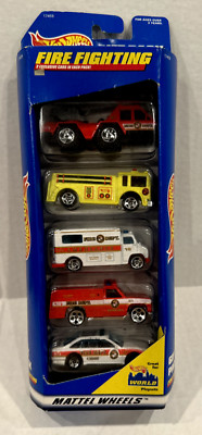 1997 HOT WHEELS   FIRE FIGHTING   5 PACK  GIFT PACK