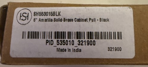 Signature Hardware 6" Amarilla Solid Brass Cabinet Pull - Black - Picture 2 of 2