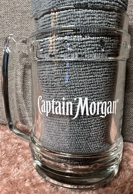Captain Morgan 5.5  Clear Glass Handled Mug Glass Stein- Pasabahce