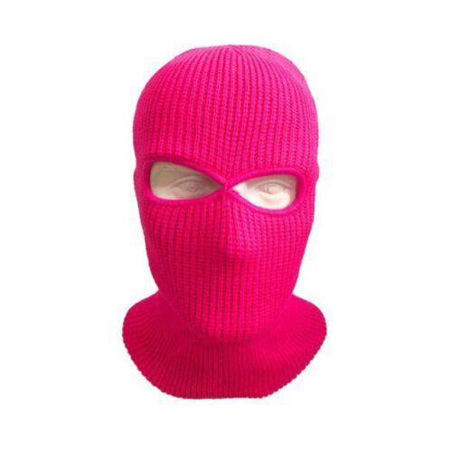 2 Loch Strick Vollgesichtsbezug Skimaske Winter Winddicht Warm für Outdoor Sport - Bild 4 von 8