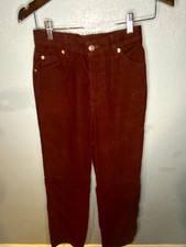 Vtg Levi  s Women  s 70's Straight Corduroy Pants Jeans Red Maroon Burgundy sz. 9