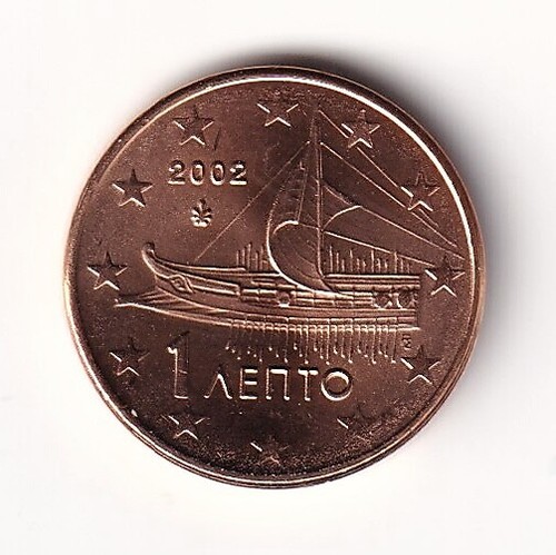 1 Cent Münze Griechenland 2002 - "Antike athenische Thriere" - 第 1/2 張圖片