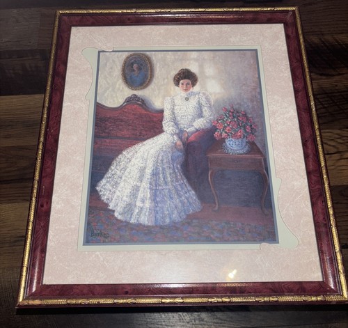 Vintage Home Interiors viktorianisches Passepartout gerahmtes Bild