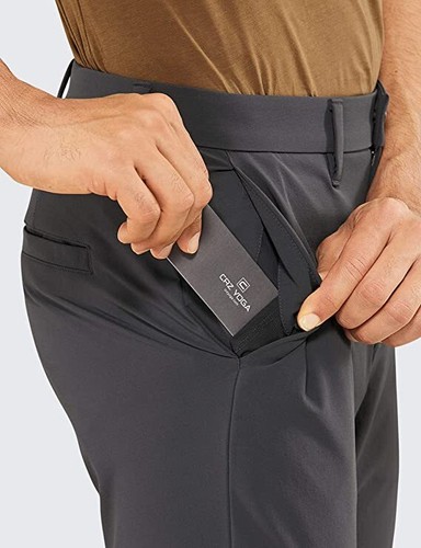 CRZ YOGA Men's Golf Pants Quick Dry Lightweight Casual Trousers with Pockets - Picture 11 of 22