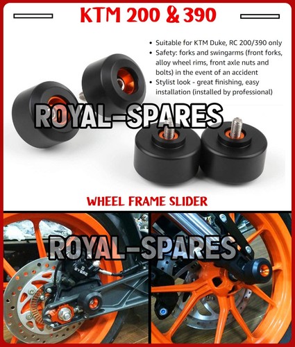 KTM 200 & 390 "WHEEL FRAME SLIDER" - With Express Shipping - Picture 1 of 11